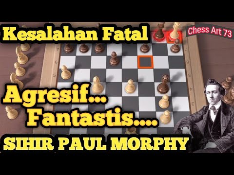 Agresif...Paul Morphy vs Frederic Hyman Lewis || 1858 di London, Inggris