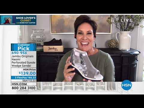 Jambu Originals Naomi Perforated Suede Wedge Sandal