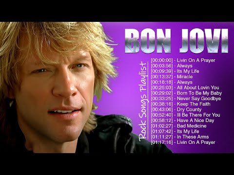 Bon Jovi Greatest Hits Playlist Full Album ~ Best Rock Rock Songs Collection Of All Time