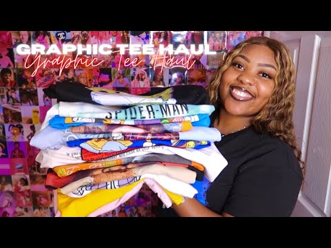 Graphic Tee Collection 🛍| TRY-ON HAUL | shein,...