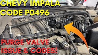Chevy Impala 3.6L V6 Purge Valve Replacement P0496, P0443