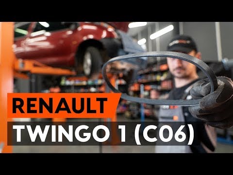 Как заменить поликлиновый ремень двигателя RENAULT TWINGO 1 (C06)