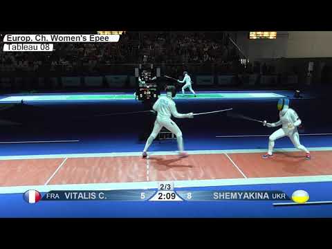 2019 738 T08 04 F E Individual Duesseldorf GER ZCH RED SHEMYAKINA UKR vs VITALIS FRA