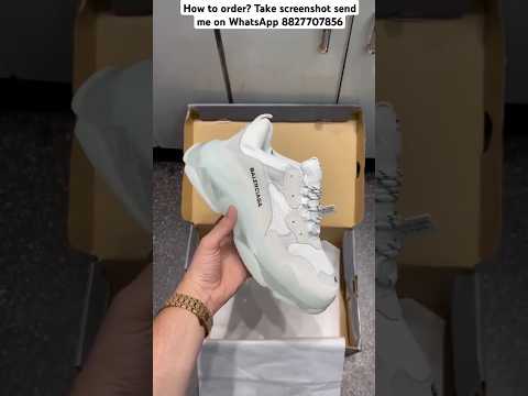 7 Leather Balenciaga Triple S Clear Sole white, Casual Shoe