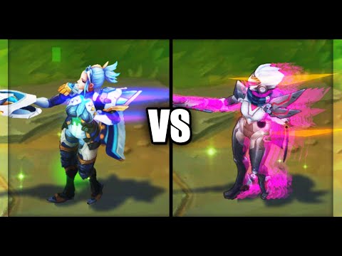 Pulsefire Fiora vs PROJECT Fiora Epic Skins Comparison (League of Legends)