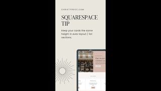 Level up your Squarespace website: keep cards the same height #squarespace #webdesign #christyprice