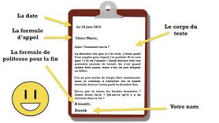 Comment écrire une LETTRE INFORMELLE à un correspondant... en français !