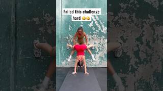 What NOT to do when trying this handstand challenge 🤣 #challengefailed #fails #comedy #fitgirls