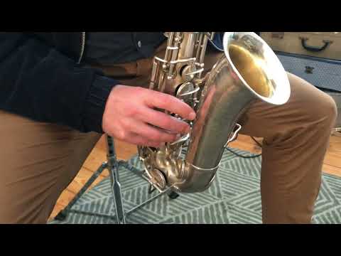 Alto saxophone René Guénot French - Silver plated image 6