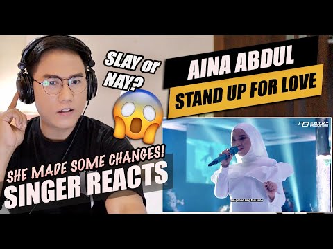 Stand Up For Love best ever cover | Aina Abdul | SINGER REACTION