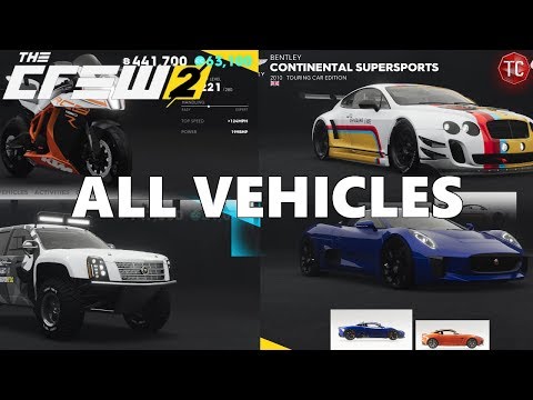 Alle auto's in The Crew 2