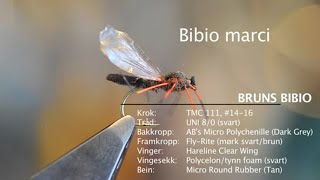 Bruns Bibio - a rubber legged pattern   ( fly tying / fluebinding )
