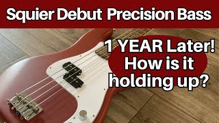 Video thumbnail for Squier Debut Series Precision Bass Review - One Year Later by Worship Blender