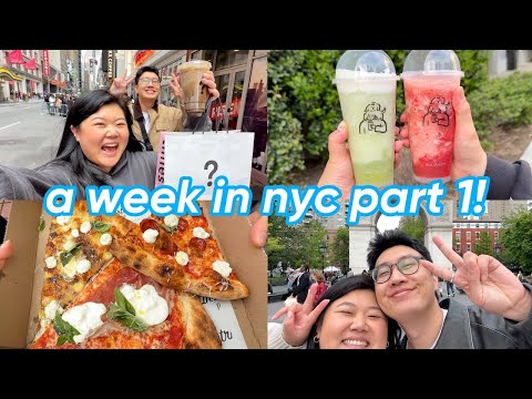 a week in new york city pt 1! 🍎 (eating 🍕, shopping 🛍️, sightseeing🗽 + more)