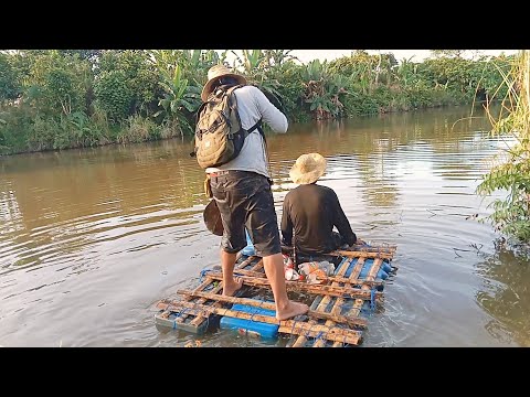 kinailangan namin ng improvised bangka sa malalim na parte#panghuhuli