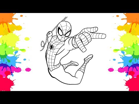 Spiderman coloring page kids