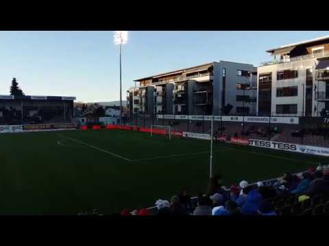Brunt hjerte runger over Isachsen Stadion før play-off Mjøndalen-Ranheim nov. 2017