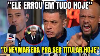 RIZEK, DALE E FELIPE MELO RASGAM O VERBO SOBRE AS DECISÕES DE ANCELOTTI CONTRA NORUEGA