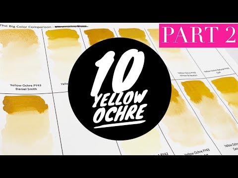 Colossal Color Showdown Ep. 5: Yellow Ochre Part 2 | Comparing 10 Brands