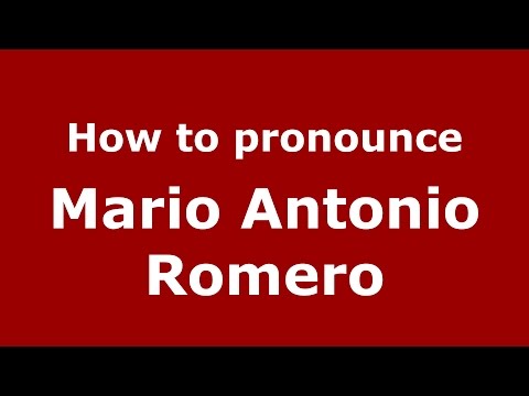 How to pronounce Mario Antonio Romero (Spanish/Argentina) - PronounceNames.com