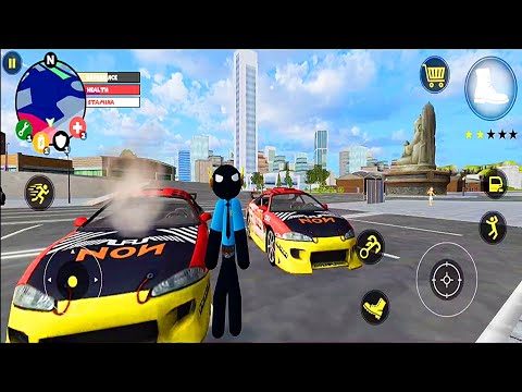 US Police Stickman Rope Hero Vegas Gangster Crime Simulator