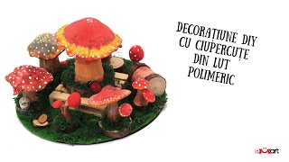 Decorațiune DIY cu Ciupercuțe din Lut Polimeric – Tutorial Ușor 