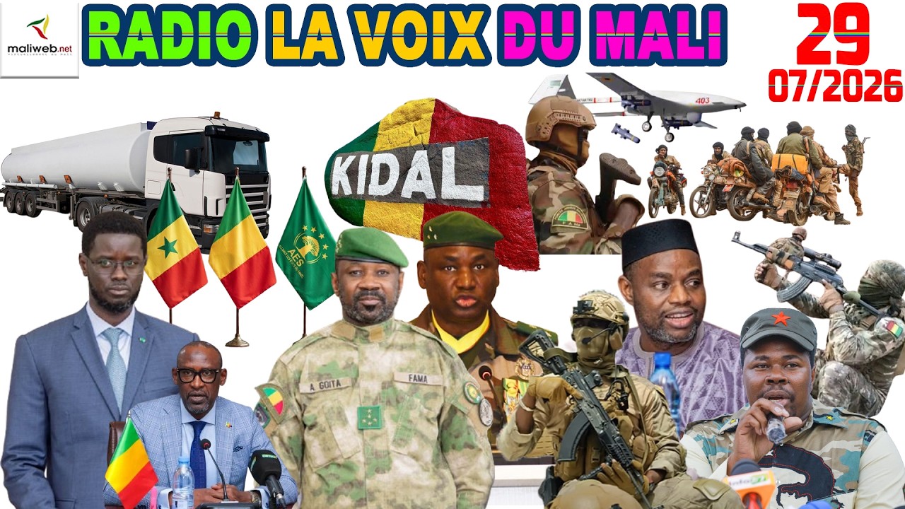La Revue de Presse de la RADIO LA VOIX DU MALI du 29 Juillet 2026