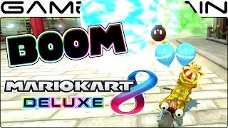 Mario Kart 8 Deluxe - ONLINE BATTLE: Bob-omb Blast in Wuhu Town (1080p60 Gameplay)