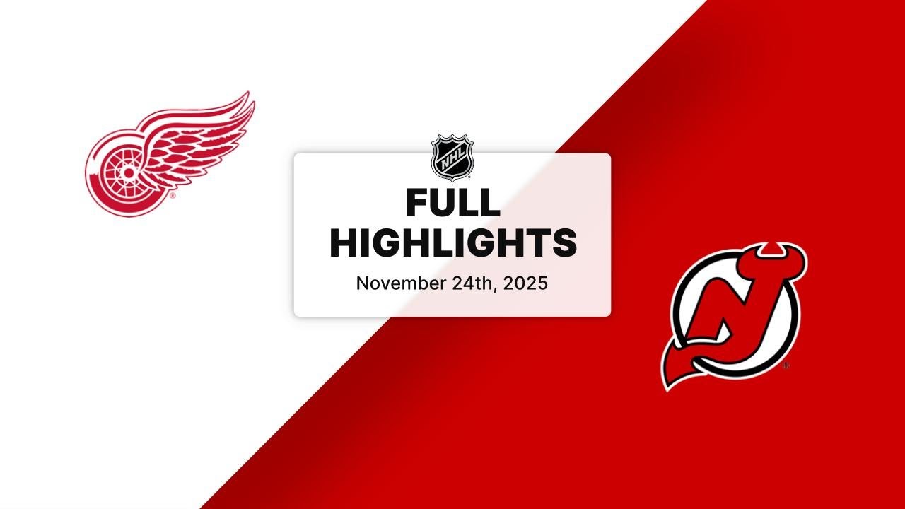 NHL Highlights | Red Wings vs. Devils | November 24, 2025