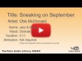 Sneaking On September Otis McDonald Jazz Blues Dramatic YouTube Audio Library BGM