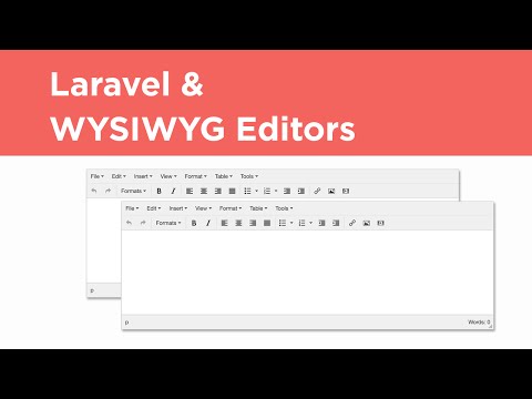Laravel Tutorial WYSIWYG Editor Integration TinyMCE
