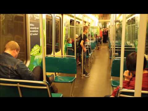 RET Metro Type T (5218) rit op Lijn B tussen Beurs & Voorschoterlaan