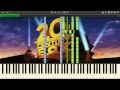 Alfred Newman Twentieth Century Fox Fanfare Synthesia Piano Solo Tutorial