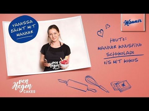 Manner Knuspino Schokolade Eiscreme mit Kokos