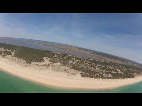 Aerial view over the peninsula of Troia