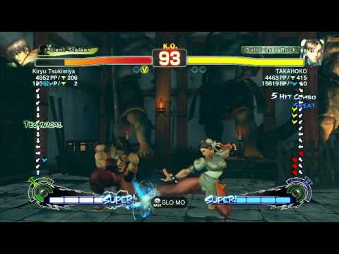 SSF4 AE 2012: Kiryu Tsukimiya (Guy) vs TAKAHOKO (Chun-Li) - Xbox Live Ranked Match