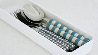 커트러리 케이스/퀄리티 좋은 슬림 화이트 수저케이스/다용도케이스