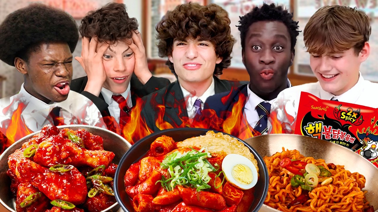 British Highschoolers try Korean Food for the first time!