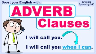ADVERB CLAUSES Made Easy | All 9 Types Explained with Real Examples & Pictures