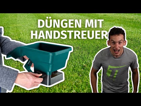 Rasendüngen mit Handstreuer | So düngst du den Rasen richtig 💪 | VLOG | Turbogrün