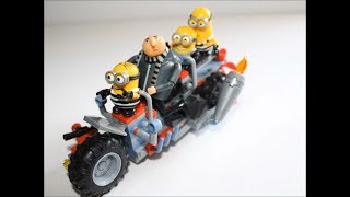 Lego | Despicable Me 3 Gru’e Water Motorbike and Minions | Stop Motion Lego Build