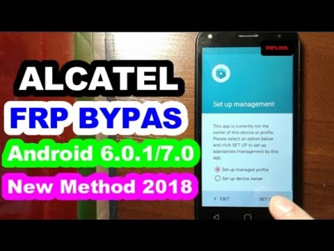 Alcatel FRP bypass 6.0.1/7.0 new method 2018