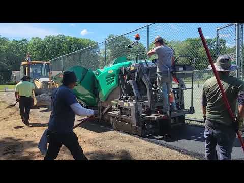 Paving pickleball court sidewalks in North Haven, CT
