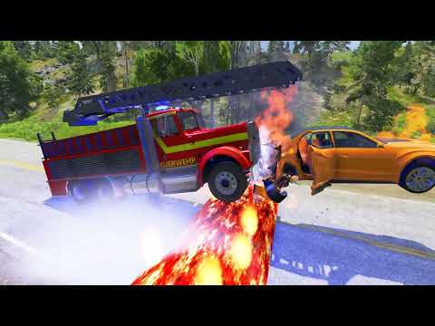 Cars vs Giant Speed Bump