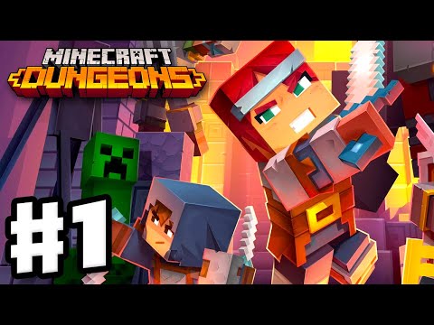 Minecraft Dungeons - Gameplay Walkthrough Part 1 - Squid Coast, Creeper Woods, and Creepy Crypt! - YouTube