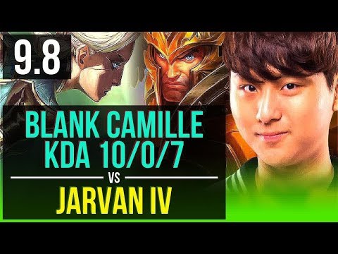Improve your skill like Blank CAMILLE vs JARVAN IV (JUNGLE) | KDA 10/0/7 | Korea Grandmaster | v9.8