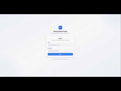 Zimbra Admin Panel Demo Video
