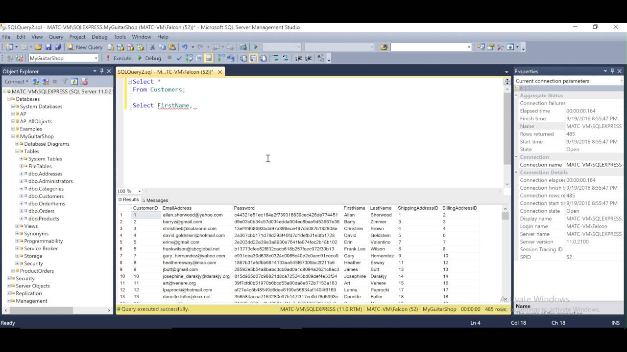 Writing your first SQL queries in SQL Server