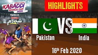 Kabaddi World Cup 2020 Highlights Pakistan vs Indi