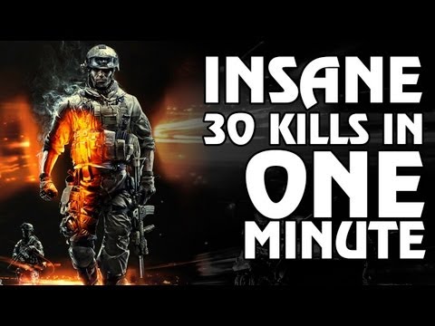 Battlefield 3 First in the world! 30 kills in one minute! world record killstreak?